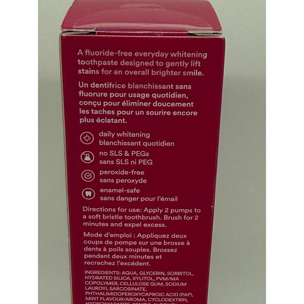 Hismile Teeth Whitening Pap+ Toothpaste 63g e 2.2‎ Oz Fluoride Free New